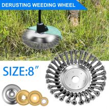 Conentool 6/8 pollici filo di acciaio spazzola per erbacce trimmer testa 25.4mm foro decespugliatore per erbacce tosaerba per la pulizia di attrezzi da giardino