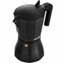 Fagor Tiramisu - Cafetera Italiana de Aluminio Extra-Grueso, NO APTA PARA INDUCCIÓN, Pomo y Mangos Ergonómicos con Toque Frío, Café, Moka