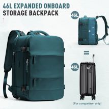 Erweiterter 46L Wanderrucksack Kabine Flugzeug 45x36x20 Reiserucksack, Handgepäck Reisetasche, 17 Zoll Notebook-Tasche für Herren und Damen