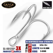 Superstark 3X, zehn Modelle zur Auswahl, drei Haken, 10 Stück hochfester Kohlenstoffstahl, geeignet für Meeresangelzubehör