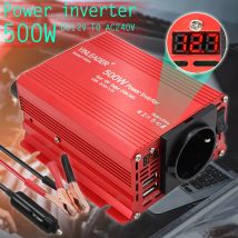 DC 12V a AC 220V 230V Inverter 500W Convertitore di tensione LED Presa europea Spina accendisigari per auto Accessori auto