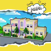 Springfield Elementary School House Modular Buildings Blocks City Apartment Architecture Brick Model Kit Adult Kids Gift 3500PCS