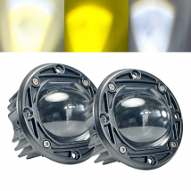 NORGOS 3 "Fendinebbia LED Pods Montaggio a incasso Offroad 12V 24V Pickup Truck Angel Eyes per Jeep Toyota Land Rover Nissan Ford ATV UTV