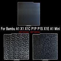 Bauplatte für Bambu Lab A1 Mini P1S X1C PEI-Blatt X1 Carbon P1P PEO PET-Federstahlblech für Bambulabs A1 Bambus beheiztes Bett