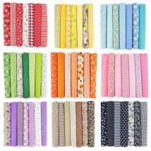 7Pcs 20" x 20" Cotton Fabric DIY Making Supplies Quilting Patchwork Fabric Fat Quarter Bundles DIY for Quilting Patchwork
