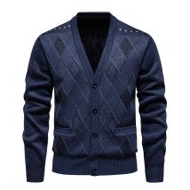Herren Fleece Dicke Strickjacke Herbst Winter Gestrickte Pullover Männliche Strickjacken Slim Fit Luxus Marke Kalten Pullover Mantel Jacke