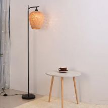 Amerikanischen Stil Rattan Handgemachte Stehlampe Hotel Wohnzimmer Schlafzimmer Innenraum Home Decor Stehende Leseleuchte