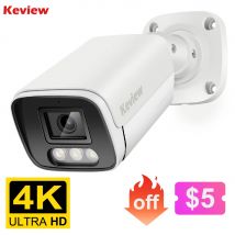 Telecamera Poe 4K Video sorveglianza IP Onvif Audio 48V POE o DC 12V 4MP 8MP Visione notturna Telecamera di sicurezza impermeabile per NVR