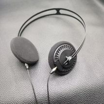 Poyatu Retro Bass Headphone Stereo Open On-ear Lightweight Headset Earphones 50mm Unit Detachable MMCX Cable Metal Headband