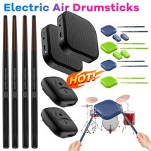 Tamburo ad aria con set di bacchette bacchette per batteria ad aria virtuale elettronica portatile pedali professionali per principianti bambini adulti