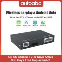 AUTOABC Wireless Carplay Android Auto for Toyota Corolla 2014-2019 AirPlay Mirror Cast Support OEM and Aftermarket Camera