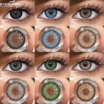 EYESHARE 2 Stück farbige Kontaktlinsen, natürlicher Look, braune Augenlinsen, graue kontaktblaue Linsen, schnelle Lieferung, grüne Augenlinsen