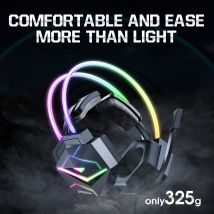 ONIKUMA Gaming Headset Wired Headset Player PC PS4 con illuminazione RGB cuffie microfono flessibile HD per giochi per PC Xbox PS5