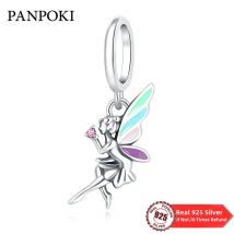 Fit Pandora Original Armbänder Zirkon Blumen fee Silber Charms Perlen DIY Frauen Geburtstag Abend Party Schmuck Geschenk