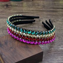 Handgemachte glänzende Kristall Haarband Strass bling Stirnbänder für Frauen Mädchen Hochzeit charmante Haarschmuck