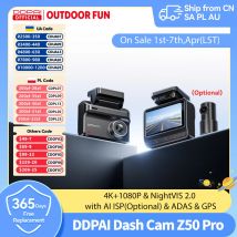 Dash Cam DDPAI Z50 Pro 4K, DVR per Auto con Visione Notturna, Wi-Fi 5GHz, GPS, ADAS, Modalità Parcheggio 24h, Supporto Telecamera Anteriore e Posteriore