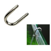 Aquarium CO2-Regler Diffusor Zerstäuber Luftpumpe Edelstahl U-förmigen Rohr gebogen Stecker