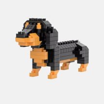 Kinder Bausteine Spielzeug Tier Sammlung Serie Haustier Hund DIY Montage Bildung Geburtstag Geschenke