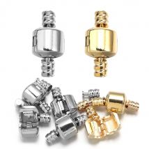 5sets/lot Copper Press Clasp Leather Cord Bracelet Connectors End Clasp Bracelet Buckle For DIY Jewelry Making Supplies