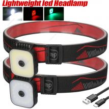 USB wiederauf ladbare Scheinwerfer Taschenlampe Lumen helle LED-Scheinwerfer rot grün weiß Licht Scheinwerfer Angeln Wandern Laufen