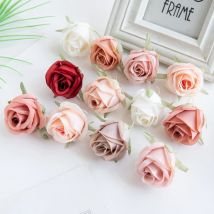 Künstliche Blumen, Seidenrosen, Köpfe, Girlande, Zubehör, Heimtisch, Hochzeit, Festival, Dekoration, Valentinstag, Kleidung, Ornamente