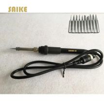 Saike Löten Station Universal Solder Eisen Griff + 10 stücke Solder Spitze für Saike 8586D 852D + 909D 898D