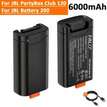 6000 mAh Ersatzakku für JBL PartyBox Club 120 Akku JBL Akku 200 Ersatzakku mit TYPE-C-Eingang für tragbaren Lautsprecher