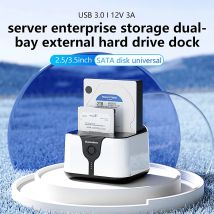   Blueendless 2 Bay HDD Box Case HDD Docking Station SSD case dual bay offline clone SATA a USB 3.0 Adattatore per disco SSD 2.5 3.5