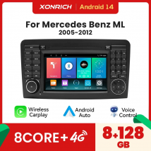 8g 128g kabelloses Carplay Android 14 Autoradio Multimedia für Benz ml 320/w164 (2006-2013) gl dsp Navigation 4g WLAN-Hea dunit
