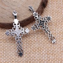 WYSIWYG 10 Stück 38x20mm Kreuz anhänger für Schmuck machen seitwärts Kreuz anhänger