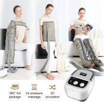 Beinmassagegerät, Luftkompressionsmassage, elektrischer Arm, Taille, Fuß, Oberschenkel, Waden, Massage, Durchblutung, Druck 6, Airbag-Schlaufe, Kneten