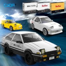Cada Anime Initial D Champion Fahrzeug Bausteine Kompatibel Stadt Street View Japanische Parkplatz Ziegel Spielzeug Jungen Geschenke
