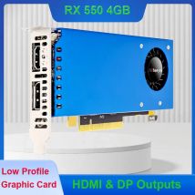 Tarjeta Gráfica de Bajo Perfil SRhonyra RX550 de 4GB, GDDR5 de 128 bits, Salida HDMI+DP, PCIe 3.0, Tarjeta de Video de Escritorio 4/8K para PC SFF