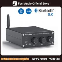 Fosi Audio BT20A Bluetooth TPA3116D2 wzmacniacz mocy dźwięku 100W Mini radio HiFi klasy D wzmacniacz basowy wysokie tony do kina domowego