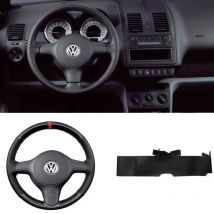 LS AUTO Hand-nähen Lenkrad Abdeckung für VW POLO 6N2 LUPO Geflecht Auf Der Lenkrad Auto Zubehör auto Styling