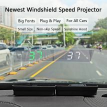 W1 HUD Windschutzscheibenprojektor, Auto-Head-Up-Display, GPS-Tachometer, Elektronik, Zubehör für alle Autos, Stromverbrauch