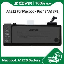 Batteria per laptop SKOWER 10,95 V 65,5 Wh A1322 per MacBook Pro 13 pollici A1278 (2009-2012)