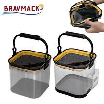 1pc Transparent Angeln Eimer Faltbare Multifunktionale Live Fisch Behälter Fisch Schutz Eimer