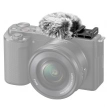 Neewer Cold Shoe Wind Muff for ZV Series Vlog Cameras, Microphone Furry Windscreen with Cold Shoe Mount Adapter