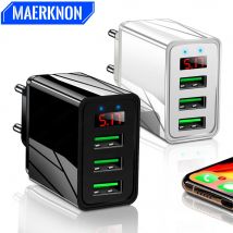 Schnellladung 3.0 USB-Ladegerät für iPhone 11 Samsung S24 Huawei Xiaomi 15 5V 3A Digitalanzeige Schnelllade-Wandtelefon-Ladegerät