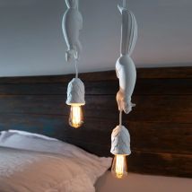 Scoiattolo in resina nordica Lampade a sospensione a led Camera dei bambini Cucina Lampada a sospensione Soggiorno Ristorante Loft Decor Apparecchi di illuminazione