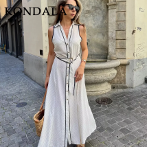 KONDALA 2026 Herbst Gepunktete Kleider für Damen Elegante Schleifenkleider Homecoming Hemdkleider mit Knöpfen Damen Hemdkleider Date-Night-Outfits