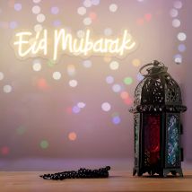 Eid Mubarak Neon Schild Ramadan LED Neon Schilder Zimmer Wand Dekor Lichter Festival Party Home Decor Halbmond Islamische Geschenke Neon Lichter