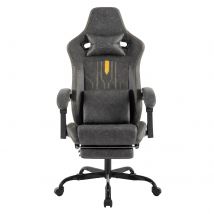 Silla SUKIDAGaming, silla para ordenador, silla ergonómica para juegos con reposapiés, silla de oficina, silla ergonómica para ordenador con soporte Lumbar