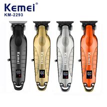 Kemei 2293 Electric Hair Clippers Men Professional Barber Hair Cutting Machine Wireless Carving Clipper Alloy Body Hair Trimmer
