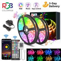 luci natale LED, RGB 5050/SMD2835, nastro flessibile, striscia luminosa a Led fai-da-te RGB Tape Diode DC 12V Phone app bluetooth