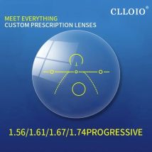 CLLOIO lentes multifocales progresivas 1,56 1,61 1,67 1,74 Anti luz azul HD bifocal prescripción óptica miopía hipermetropía lente