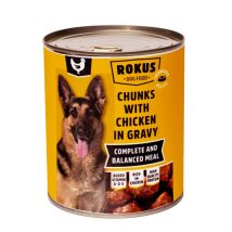 Rokus Pollo 1,2kg , Alimento húmedo en lata para Perros Comida húmeda para perros