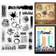 2024 New Graffiti background stamp Clear Stamps for Scrapbooking Transparent Silicone Rubber DIY Photo Album Decor1031
