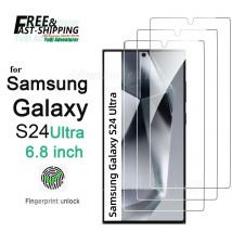 Screen Protector For Samsung Galaxy S24 Ultra 6.8 inch Tempered Glass HD Crystal 9H High Aluminum Fingerprint Unlock